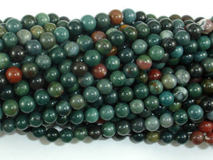 Indian Bloodstone Beads, Round, 5mm-BeadBasic