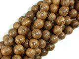 Wenge Wood Beads, 10mm Round Beads, 42 Inch-BeadBasic