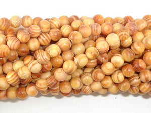 Indonesia Agathis Alba King Wood Beads, 6mm Round-BeadBasic