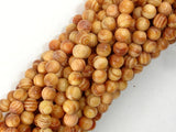 Indonesia Agathis Alba King Wood Beads, 6mm Round-BeadBasic