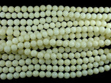 Bodhi Seed Beads, Ivory White, 8mm (7.8mm) Round Beads, 32 Inch-BeadBasic