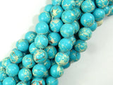 Blue Impression Jasper, 10mm Round Beads-BeadBasic
