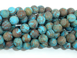 Matte Blue Calsilica Jasper Beads, 8mm Round Beads-BeadBasic