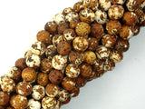 Matte Antique Agate Beads, 8mm Round Beads-BeadBasic