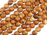 Matte Tibetan Agate Beads, 8mm Round Beads-BeadBasic