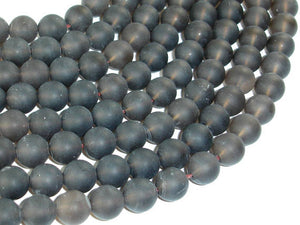 Matte Smoky Quartz Beads, 10mm Round Beads-BeadBasic