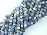 Matte Sodalite Beads, 6mm Round Beads-BeadBasic