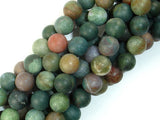 Matte Indian Agate Beads, Fancy Jasper Beads, 10mm Round Beads-BeadBasic