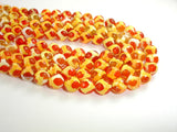 Tibetan Agate Beads, Orange, Faceted Round-BeadBasic