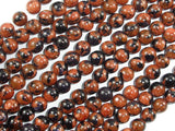 Gold Blue Sand Stone Beads, 6mm Round Beads-BeadBasic