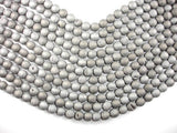 Druzy Agate Beads, Silver Gray Geode Beads, 10mm Round Beads-BeadBasic