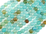 Dragon Vein Agate Beads, Sea Blue, 6mm Round Beads-BeadBasic