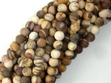 Matte Brown Zebra Jasper Beads, 6mm Round Beads-BeadBasic