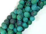 Matte Chrysocolla, 10mm Round Beads-BeadBasic