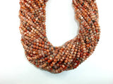 Agate Beads, Orange, 4mm(4.3mm) Round Beads-BeadBasic