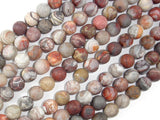 Matte Mexican Crazy Lace Agate Beads, 8mm Round Beads-BeadBasic