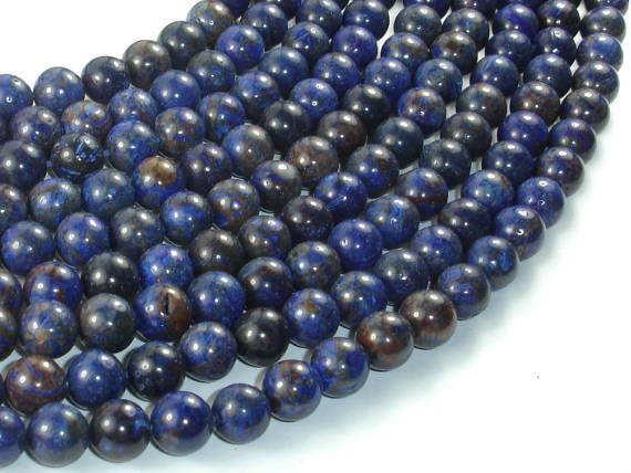 Blue Jasper Beads, 8mm Round Beads-BeadBasic