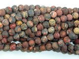 Matte Leopard Skin Jasper Beads, 6mm Round Beads-BeadBasic