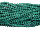 Green Lava Beads, Round, 6mm-BeadBasic