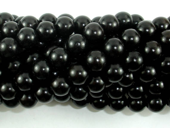 Black Sandalwood Beads, 8mm (8.5mm) Round Beads-BeadBasic