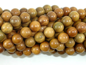 Green Sandalwood Beads, 8mm Round Beads-BeadBasic