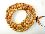 Indonesia Agathis Alba King Wood Beads, 8mm Round-BeadBasic