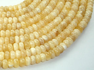 Yellow Jade Beads, 4mmx8mm Rondelle Beads-BeadBasic