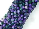 Agate Beads, Purple & Green, 6mm Faceted, 14.5 Inch-BeadBasic