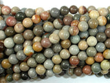 Silver Leaf Jasper Beads, 6mm Round Beads-BeadBasic