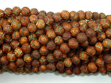 Crackle Tibetan Agate, 6mm Round Beads-BeadBasic