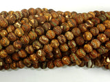 Crackle Tibetan Agate, 6mm Round Beads-BeadBasic