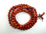 Red Sandalwood Beads, 8mm Round Beads-BeadBasic