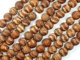 Crackle Tibetan Agate, 8mm Round Beads, 14.5 Inch, Full strand-BeadBasic