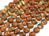 Crackle Tibetan Agate, 10mm Round Beads-BeadBasic