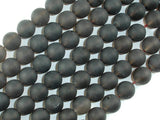 Matte Smoky Quartz Beads, 10mm Round Beads-BeadBasic