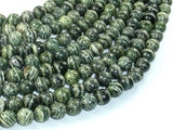 Green Zebra Jasper Beads, 8mm Round Beads-BeadBasic