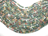 Matte Indian Agate Beads, Fancy Jasper Beads, 6mm-BeadBasic