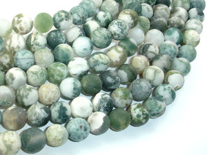 Matte Tree Agate Beads, 10mm Round Beads-BeadBasic