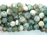 Matte Tree Agate Beads, 10mm Round Beads-BeadBasic