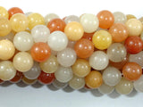 Yellow Jade Beads, 8mm (8.5mm) Round Beads-BeadBasic