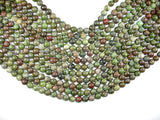 Green Rainforest Jasper Beads, Cuprite, 8mm Round Beads-BeadBasic