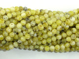 Yellow Turquoise Beads, 4mm (4.5mm) Round Beads-BeadBasic
