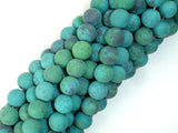 Matte Chrysocolla, 8mm, Round Beads-BeadBasic