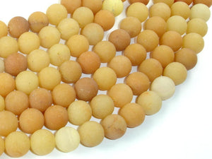 Matte Yellow Aventurine Beads, 10mm, Round Beads-BeadBasic