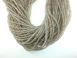 Gray Agate Beads, 4mm, Round Beads-BeadBasic