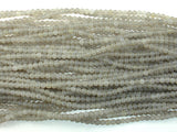 Matte Gray Agate Beads, 4mm Round Beads-BeadBasic