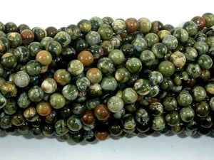 Rhyolite Beads, 4mm (4.6mm) Round Beads-BeadBasic
