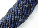 Sodalite Beads, 4mm Faceted Round Beads-BeadBasic