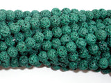 Green Lava Beads, Round, 6mm-BeadBasic