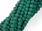 Green Lava Beads, Round, 6mm-BeadBasic